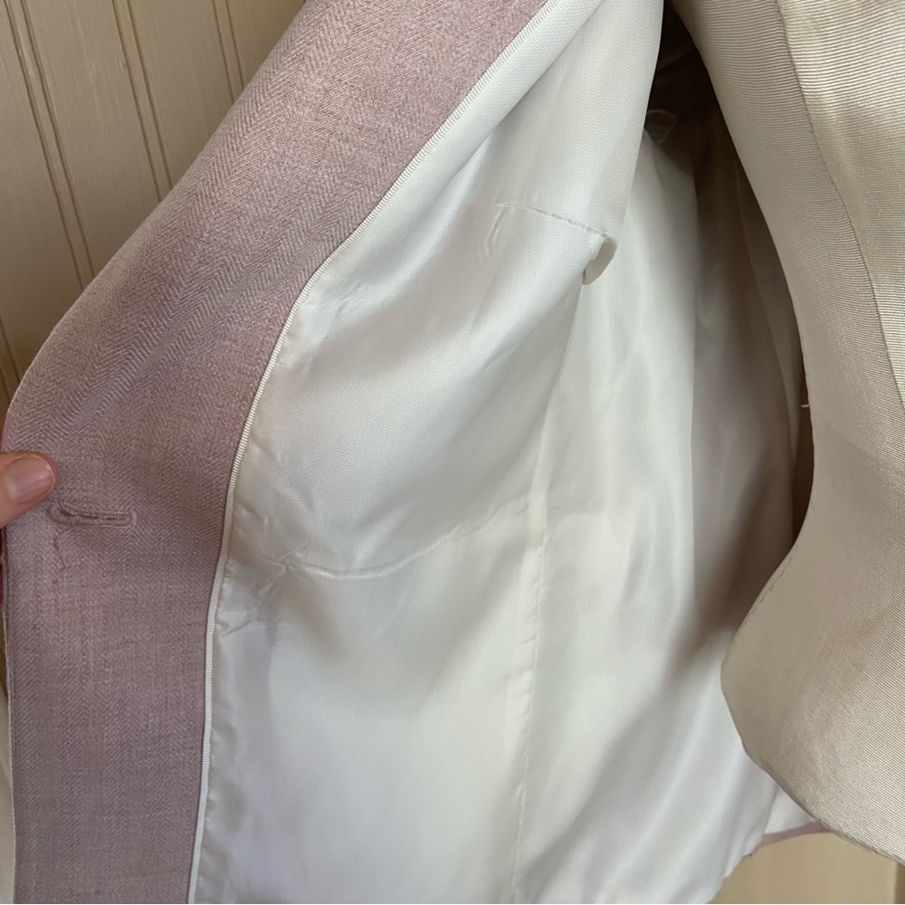 H&M Dust Pink Classic Blazer Women’s Size Large - Picture 7 of 8